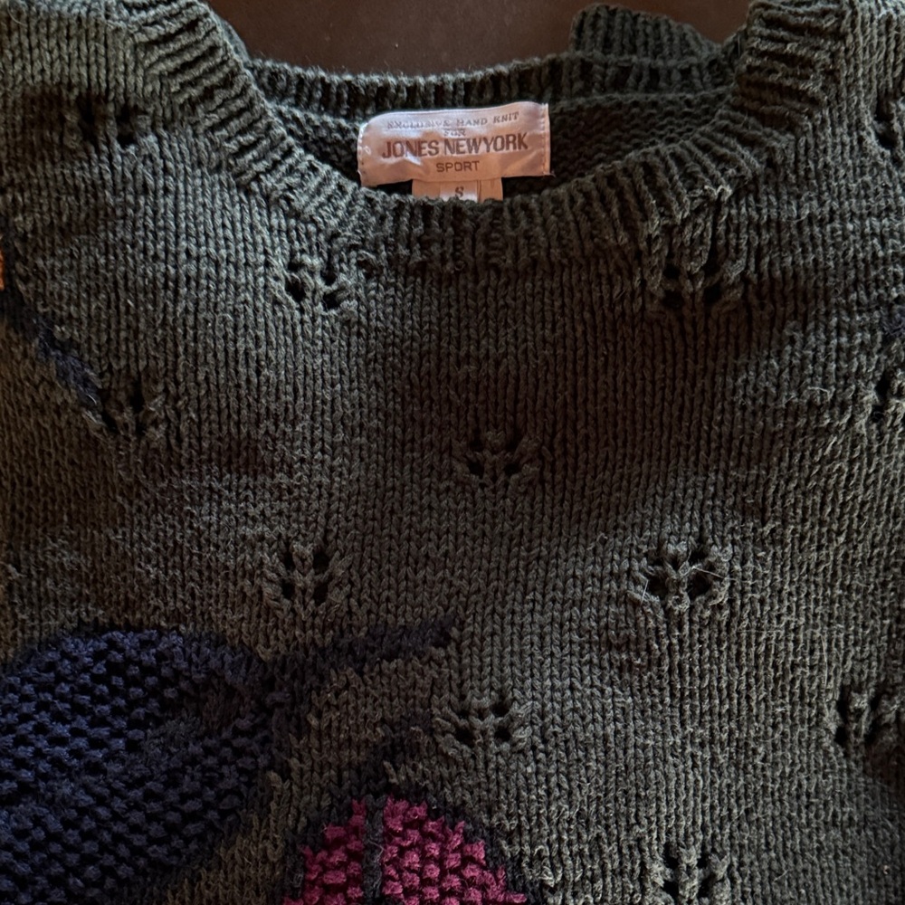 Jones New York Women's Olive Knit Sweater Like New